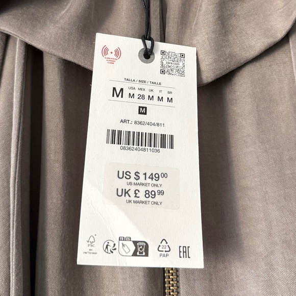 Zara Flowy Bomber Jacket - Picture 3 of 5